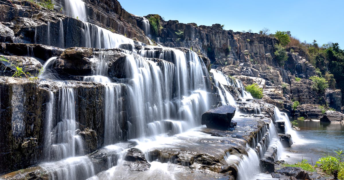 Identify this waterfall in Myanmar - Waterfalls Under Blue Sky