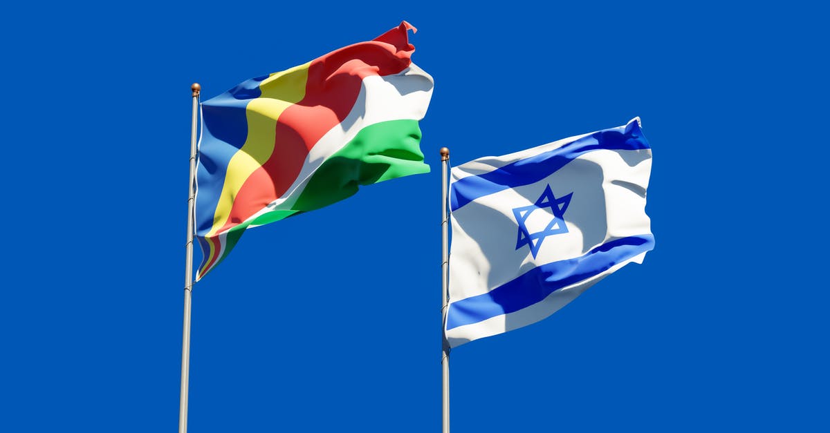 If I visit countries neighbouring Israel, may some countries deny my entry? - White Red and Blue Flag