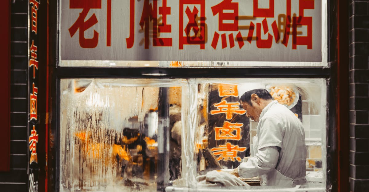 Images of Chinese logograms (characters) for traveler - Man Working Inside The Kitchen