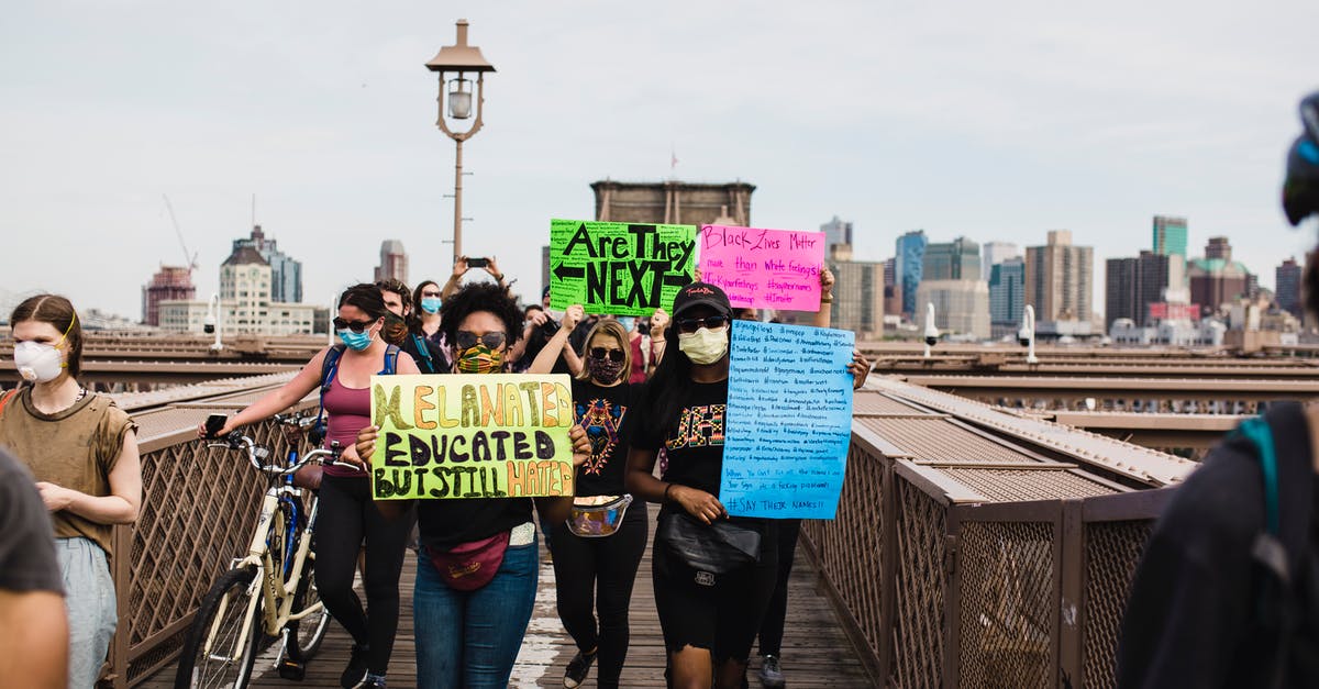 Importing bicycle to the US? - Protesters Holding Signs