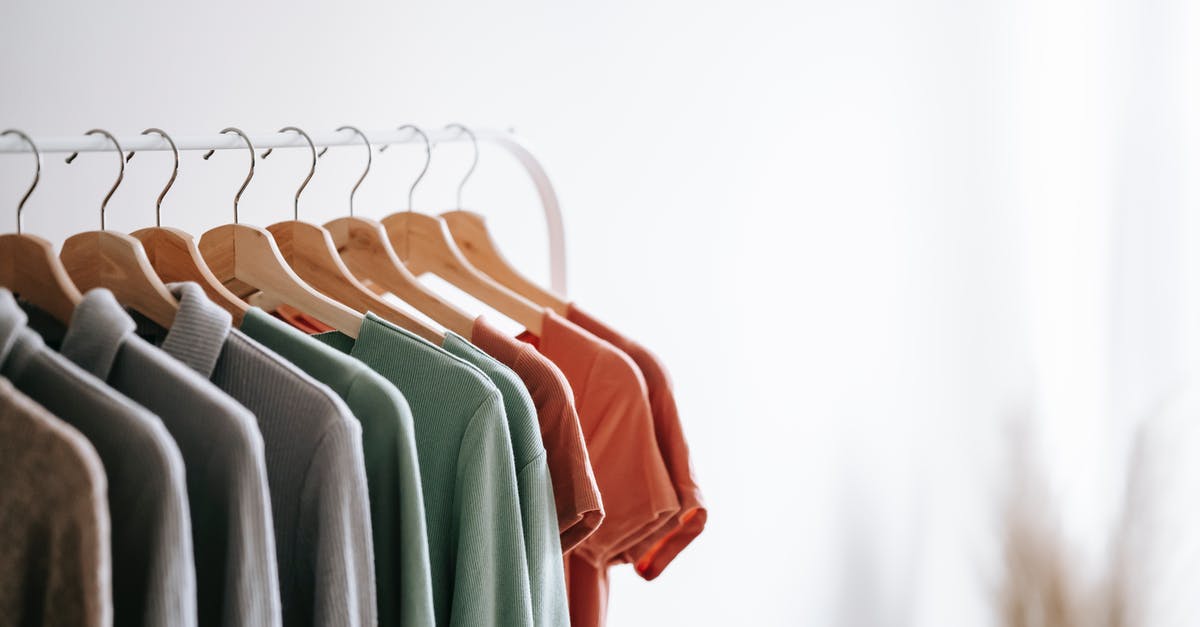 Importing wooden trinkets into New Zealand and Australia - Interior of light apartment with different clothes on wooden hangers in wardrobe near white walls