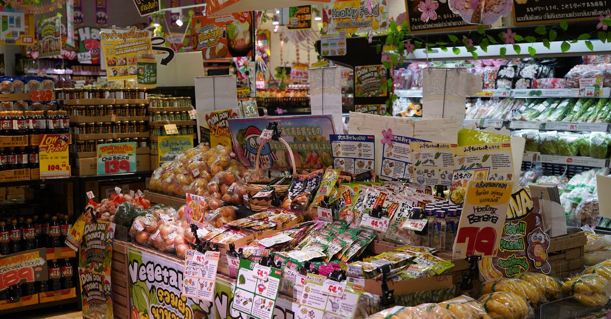 In Transit - Value of Goods - Assorted Food on Display Counter