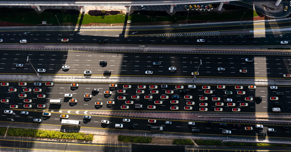 Indian national travelling from Kuwait to Dubai by road [closed] - Aerial Photography Of Cars On The Road