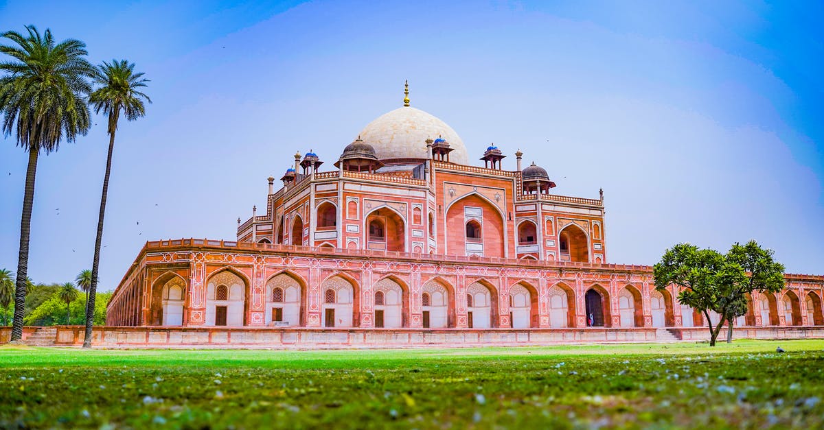 Indian Visa in expired passport, new passport with husband's surname - Humayun’s Tomb Under Blue Sky