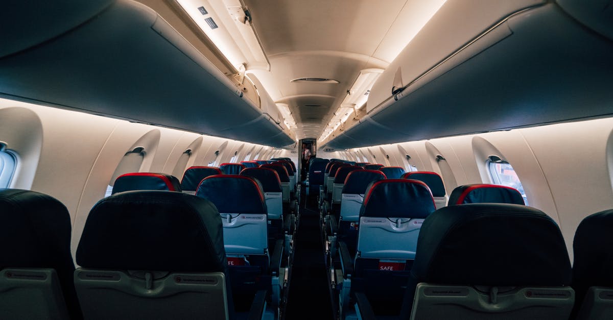 In-flight safety instructions for deaf passengers - Inside of empty aircraft before departure