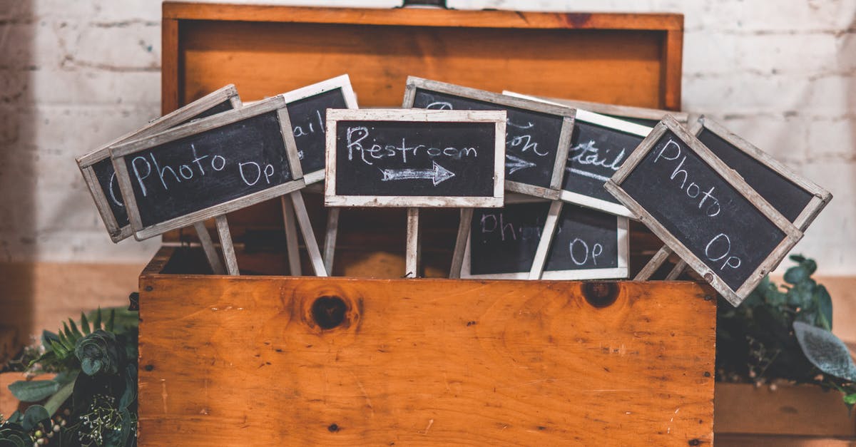 Information on board (airplane) [closed] - Black Signages on Wooden Chest Box