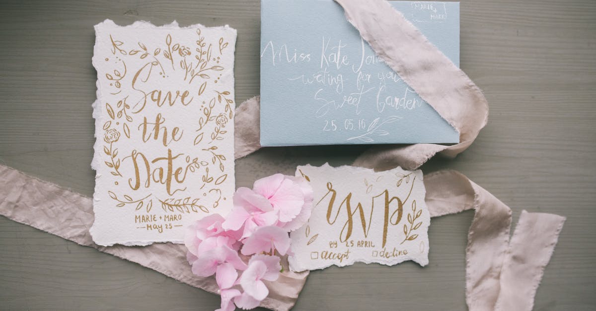 Invitation letter format - Save the Date Invitation on the Table