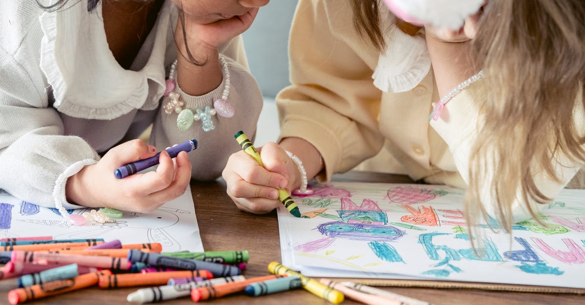 Is 'wai' greeting a serious thing? Is it inappropriate to 'over-wai'? - Crop multiethnic little girls leaning on hands and drawing greeting poster while preparing for Easter celebration together