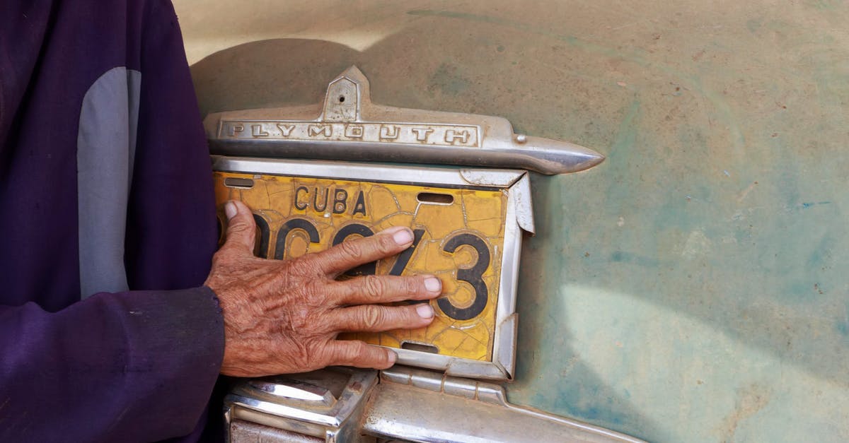 Is a car with a licence plate that wasn't issued in Shanghai allowed to be driven within the Shanghai Outer Ring Expressway? Any restrictions if so? - Hand of Elderly Man Touching Licence Plate on Car