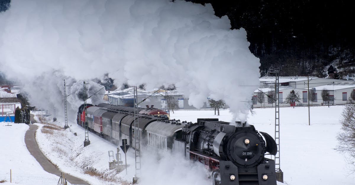 Is it better to travel by train or plane when there is risk of snow in the eastern US? - Train Traveling on Snow