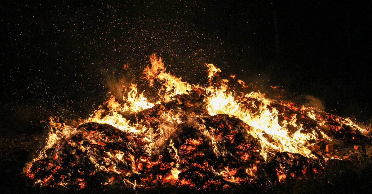 Is it dangerous to camp in western Ukraine? - Burning bonfire with sparkles in darkness