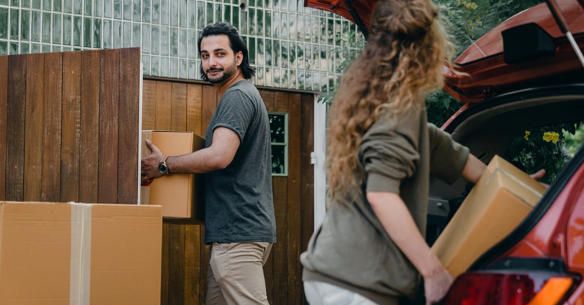Is it possible for a foreigner to buy and register a car in Hungary? - Couple in yard unloading car while moving house Is it possible for a foreigner to buy and register a car in Hungary? - Couple in yard unloading car while moving house