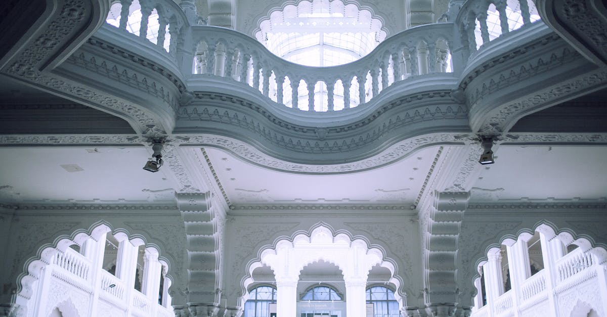 Is it possible to enter Hungary from Serbia? - From below of old masonry building interior with fenced balconies and arches in sunlight in Budapest