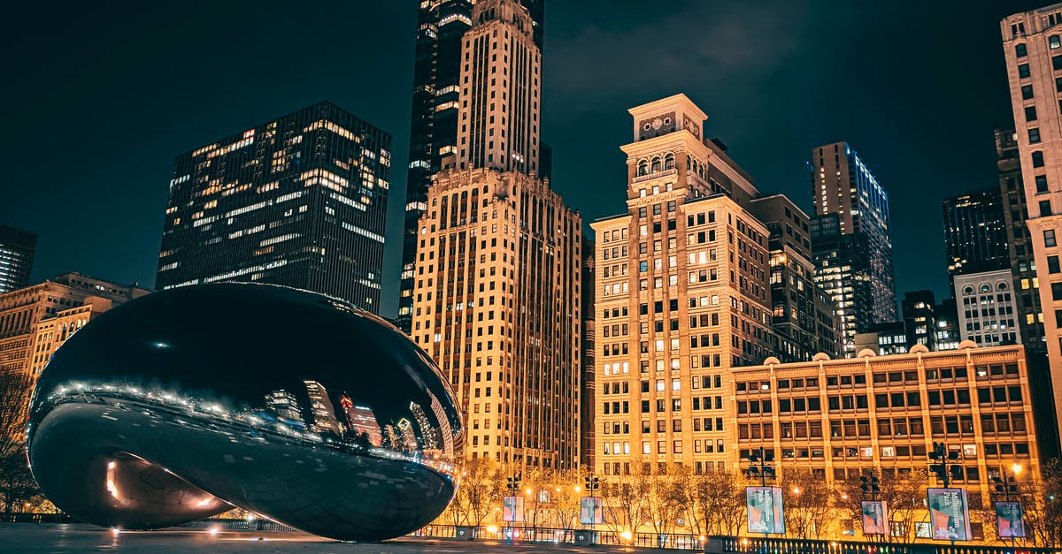 Is it possible to stay overnight at Chicago Airport? - City Skyline during Night Time