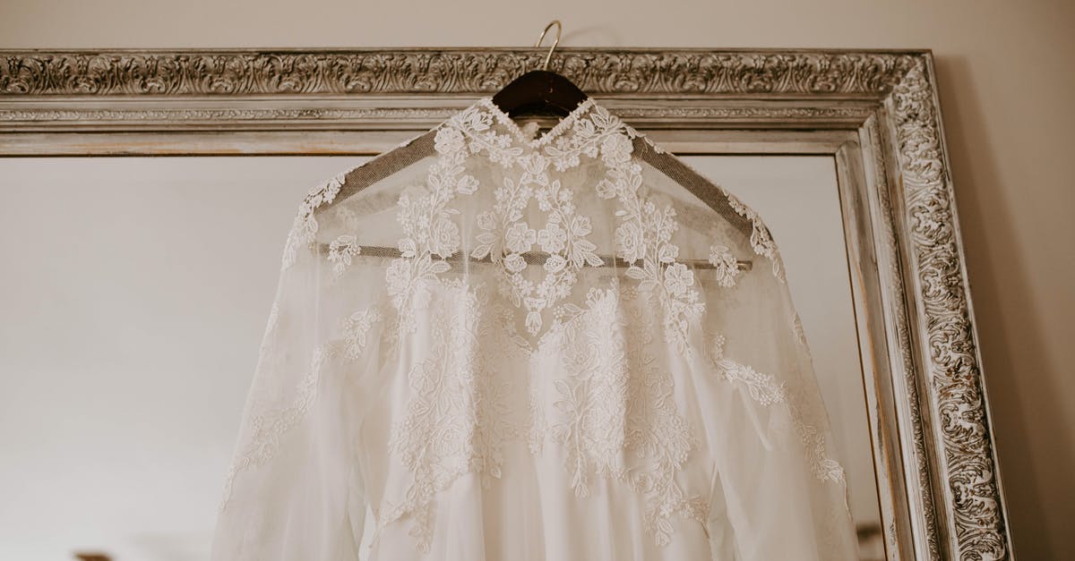 Is marriage certificate required to prove ties to home country? - Elegant bridal dress hanging on mirror