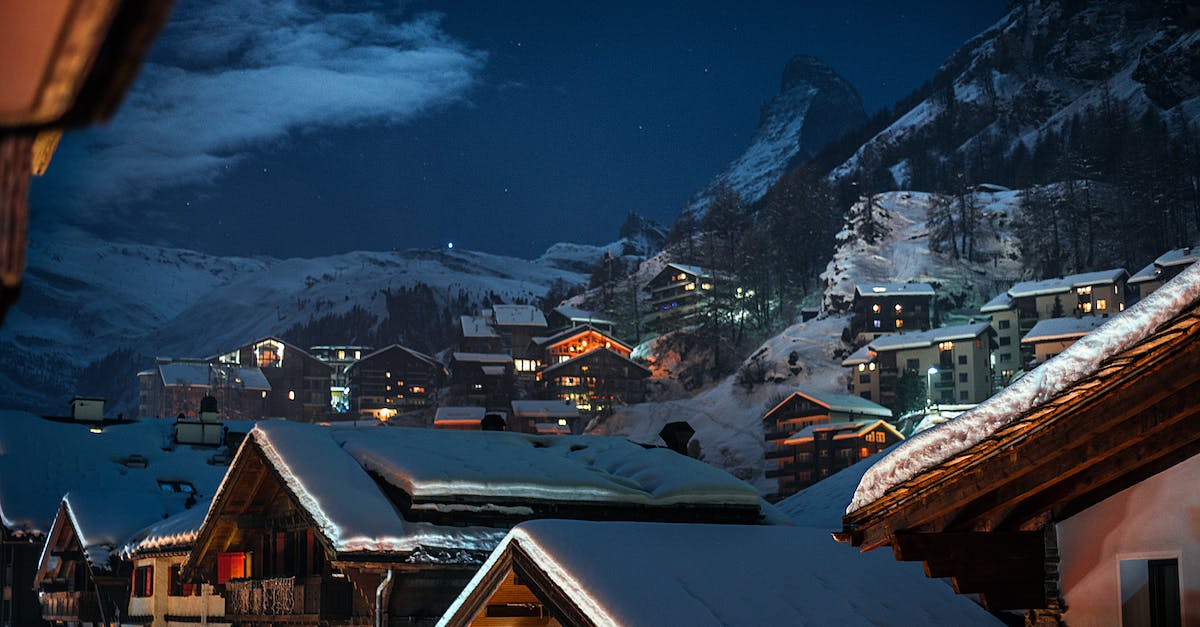 Is Mount Pilatus worth visiting in winter? - Village with residential houses on snowy mounts