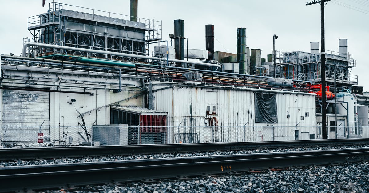 Is the Polish railway system very fragmented? - Industrial area with old factory and railway tracks