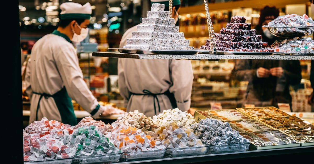 Is there a "local" version of the Piccadilly service? - Traditional oriental sweets placed on candy shop showcase