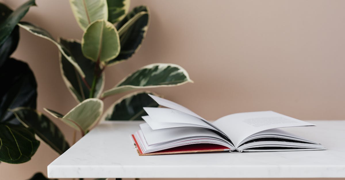 Is there a resource to find free, open wifi hotspots? - Book left open on white table in modern room with green ficus plants