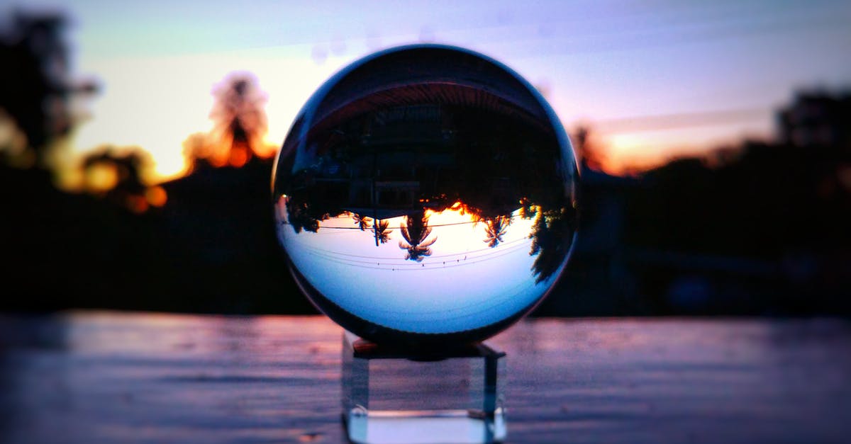 Is this airliner-shaped lake real? - Selective Focus Photo of Clear Glass Ball