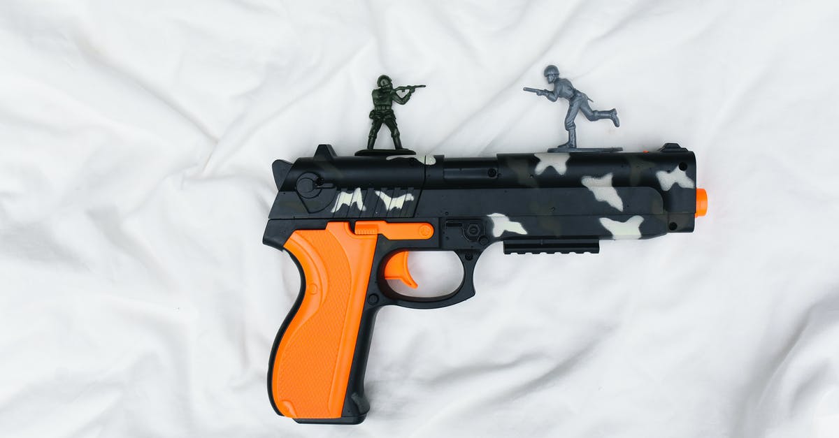 Is toy metal gun allowed on a Turkish Airways? - Plastic Pistol on White Sheet