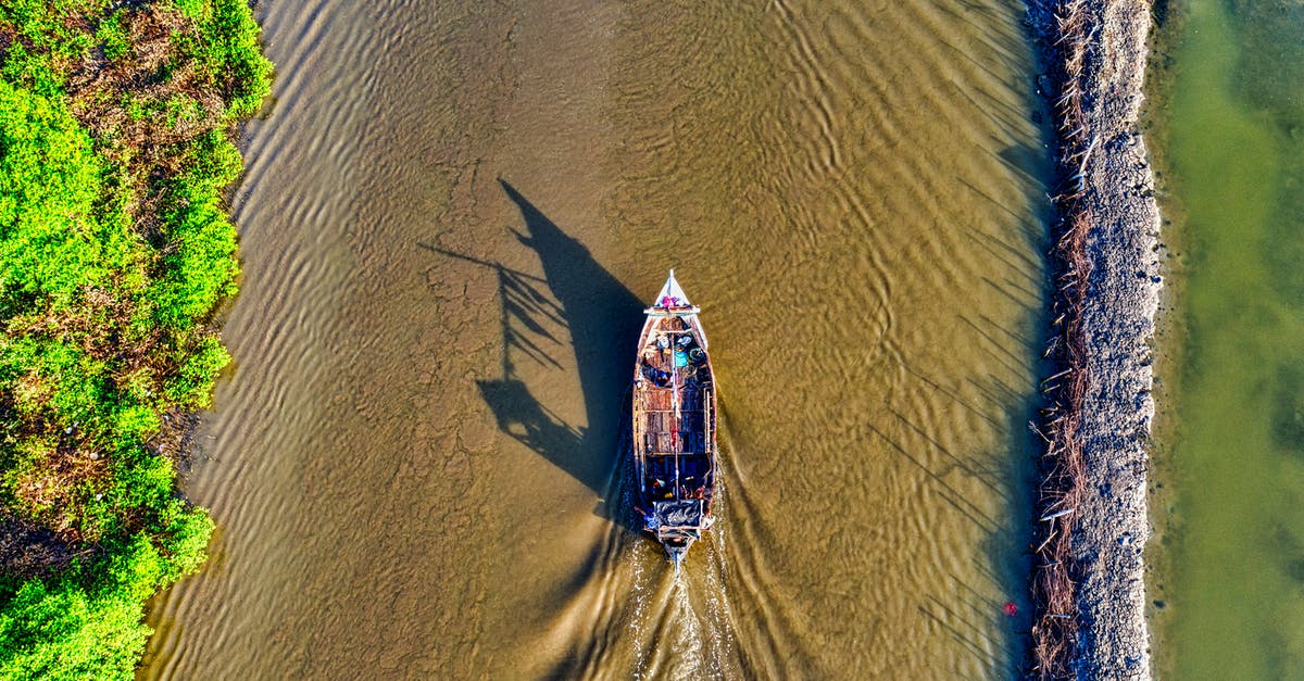 Is traveling from Uyuni (Bolivia) to San Pedro (Chile) easy? - Top View Photo of Motor Boat on River