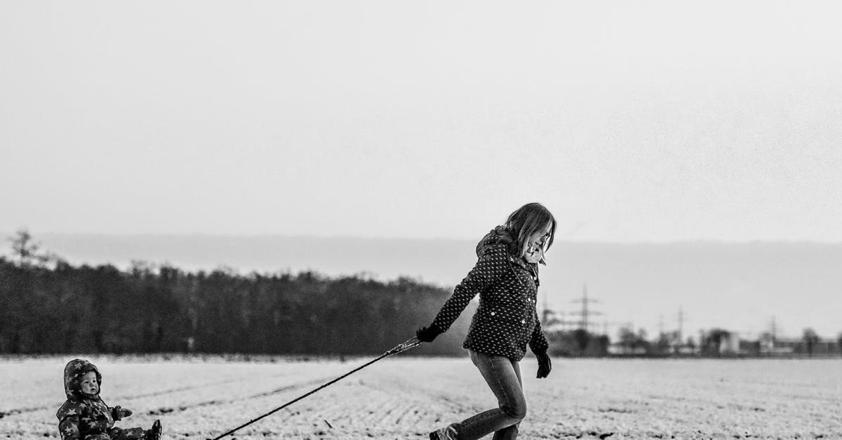 Is winter of Bangkok very cold? - Woman Pulling Snow Sled With Baby