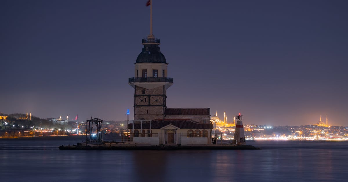 Istanbul - Bosphorus at night - Maiden's Tower in Istanbul