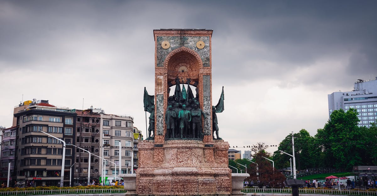 Istanbul to Mumbai on single ticket - Fanning out from Taksim Square with its Republic Monument