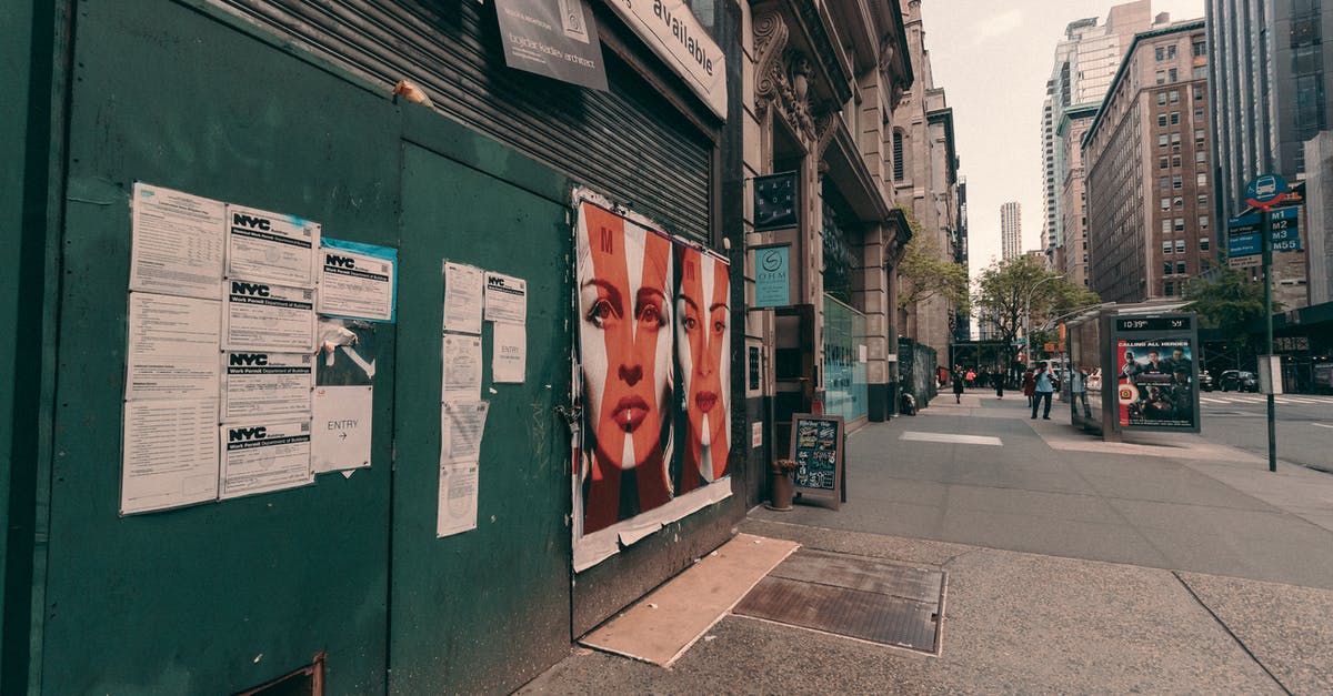 Jain food options in NYC (Wall Street) - Madonna Poster on Gate