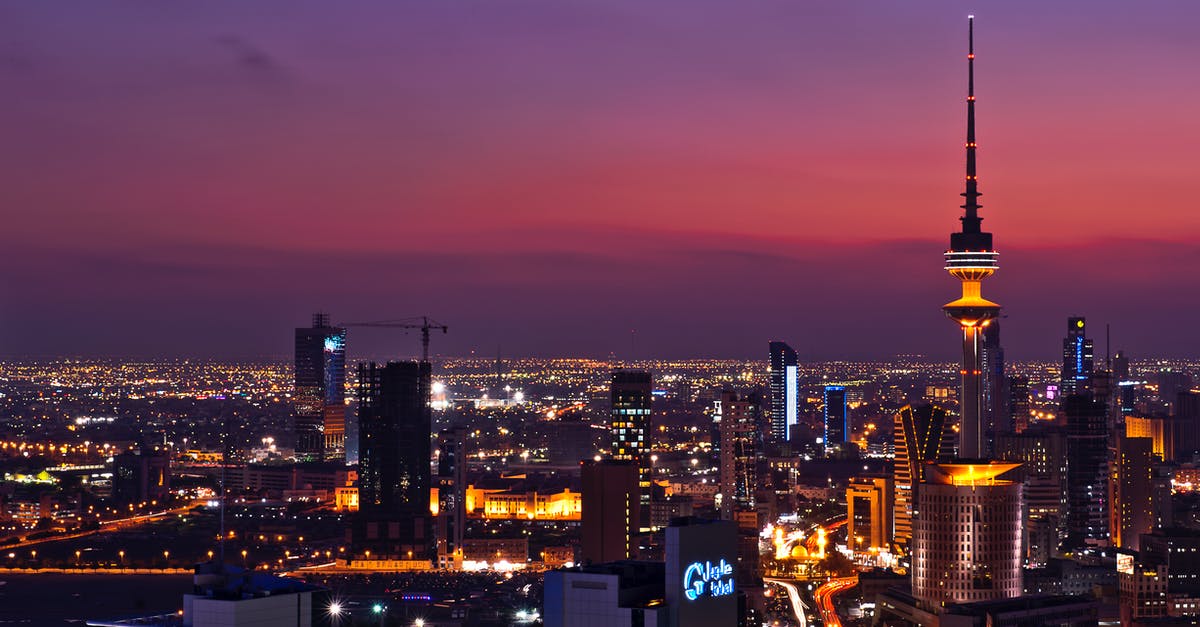 Kuwait Travel visa - City Skyline during Night Time