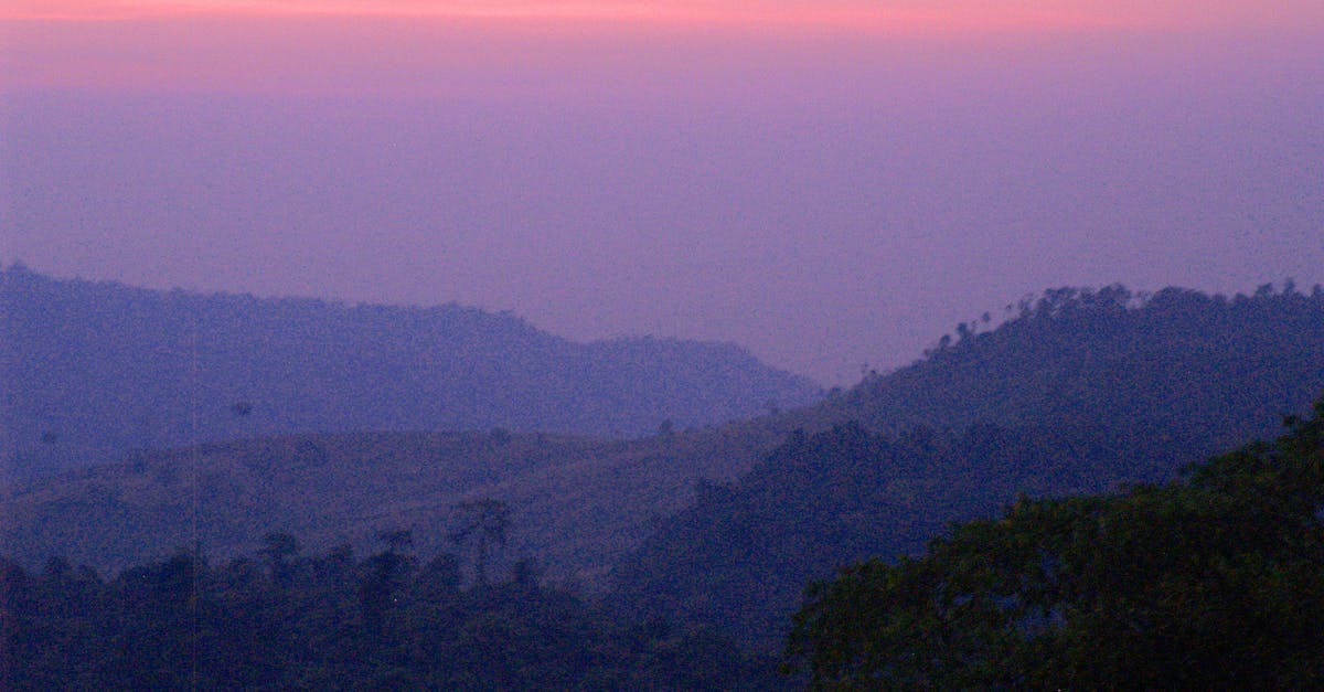 Land borders between Thailand and Cambodia that accept Cambodian e-Visa - Aerial Photography of Silhouette of Mountains