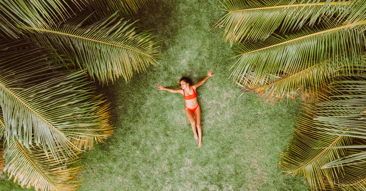 Length of Schengen tourist visa? - Woman lying on green grass among palms at resort