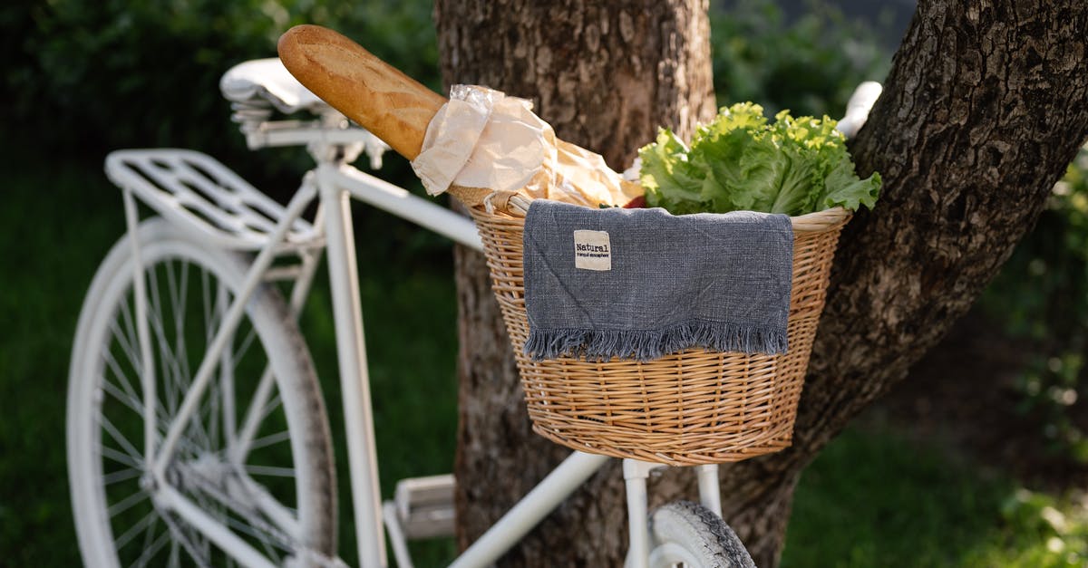 Lesovo, Bulgaria to Hamzabeyli, Turkey with bike - White Flowers in Brown Woven Basket on Bicycle