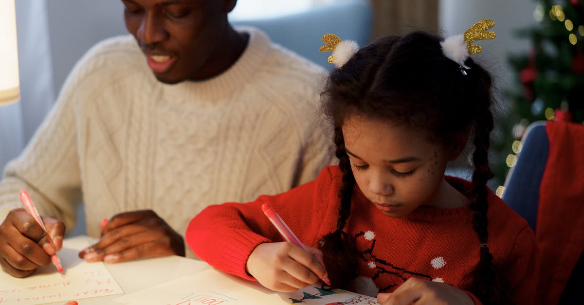 Letter of Sponsorship from my father - Dad and Daughter Making a Christmas Letter