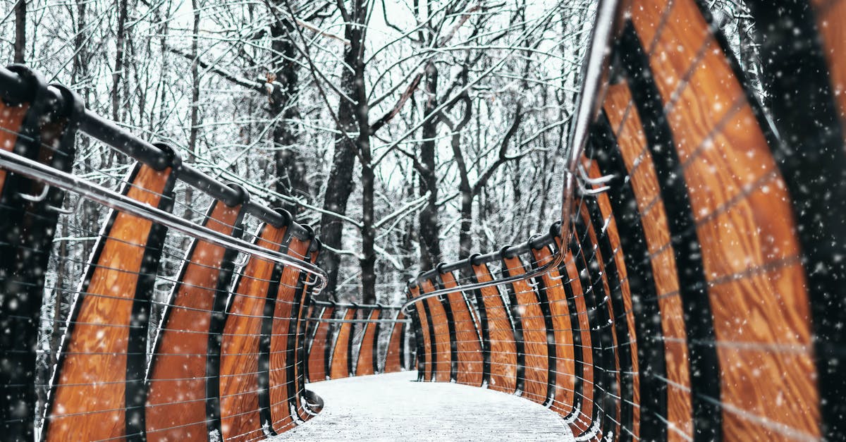 London on Christmas Day - A Snow Covered Bridge