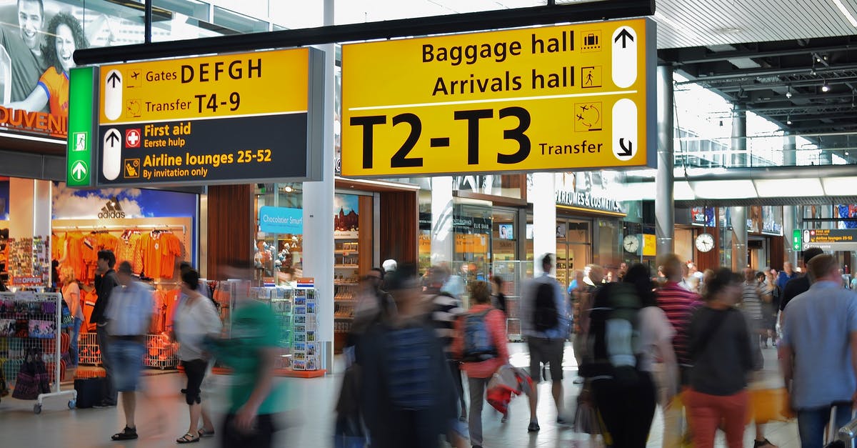 Long layover in Amsterdam airport - People Walking Beside Baggage Hall and Arrivals Hall Signage