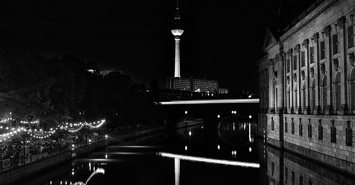 Long Stay Visa in Germany - Grayscale Photo of City at Night