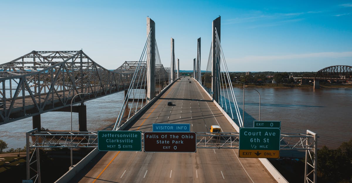 Longest distance ordinary road sign? - Photo of Suspension Bridge