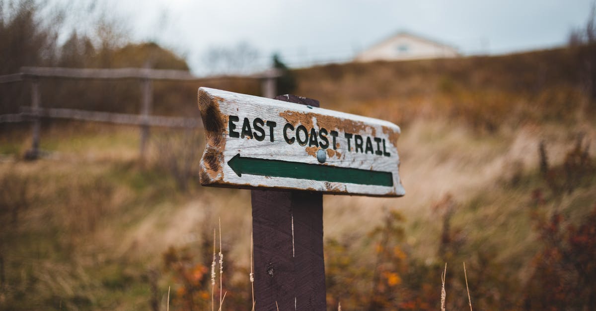 Lost my canada refusal letter [duplicate] - Old wooden direction post with East Coast Trail title on grass hill in daytime