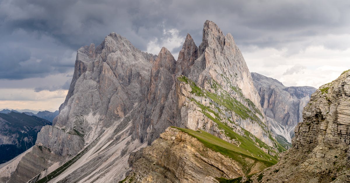 Lufthansa & Dolomiti, Europe to Asia - Gray Rocky Mountain Under White Cloudy Sky