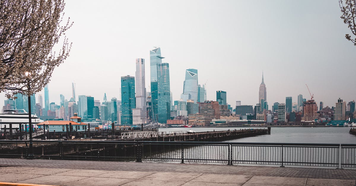 Manhattan Ferry/Water taxi to Brooklyn Bridge park - New York Skyline from the Park