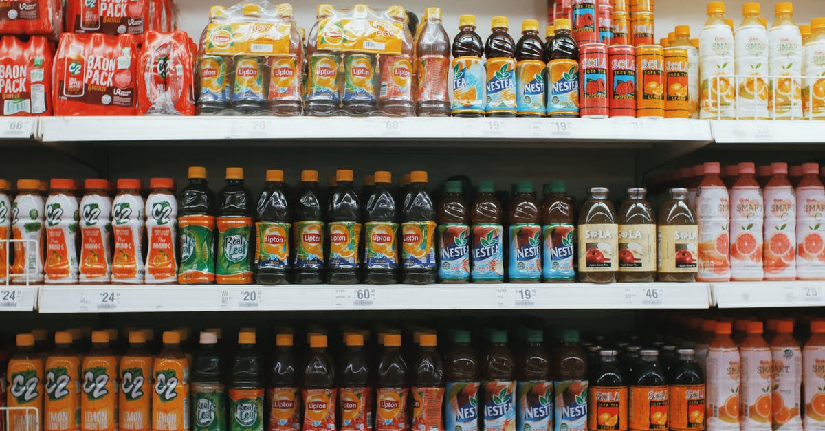 Maximum price for calling inside the EU, from when? - Shelves with various bottles of lemonades in supermarket