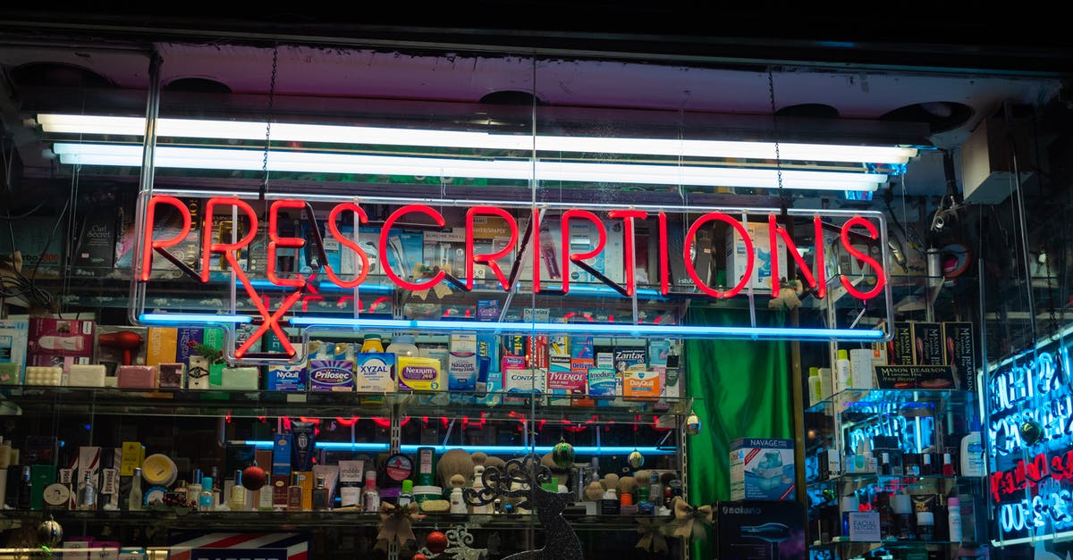 Medical travel Insurance for Ecuador - Prescriptions Sign On A Drug Store Front