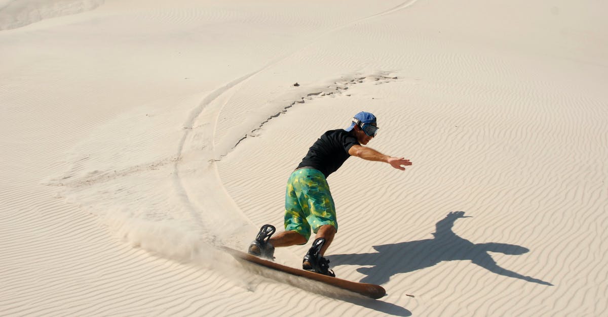 Minimum account balance required for 2 to travel to Zurich for 10 days - A Man Sandboarding in the Desert