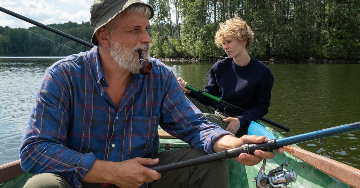 Moscow and St. Petersburg weather during summer [closed] - Grandfather and Grandson Fishing Together from Boat on Lake