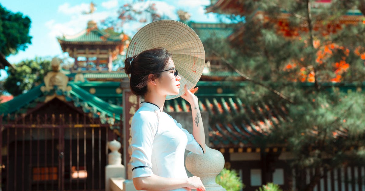 most popular rides at disneyland tokyo - Concentrated young Japanese woman standing by Sensoji temple while having rest in street