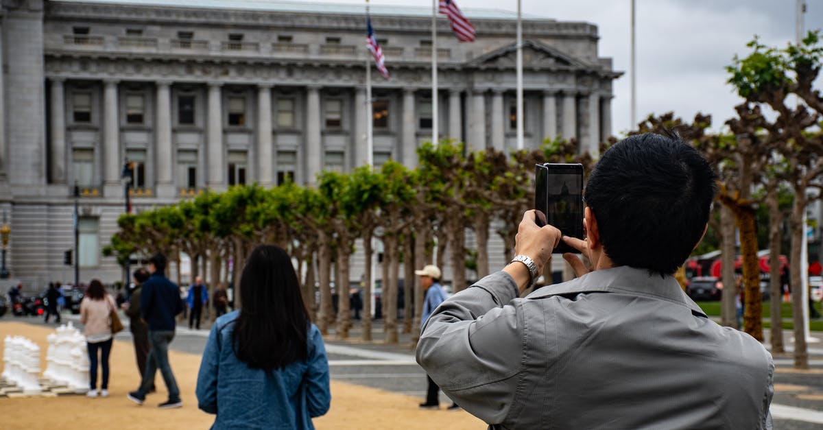 Multiday parking in San Francisco - Man Using Smartphone to Capture Photo