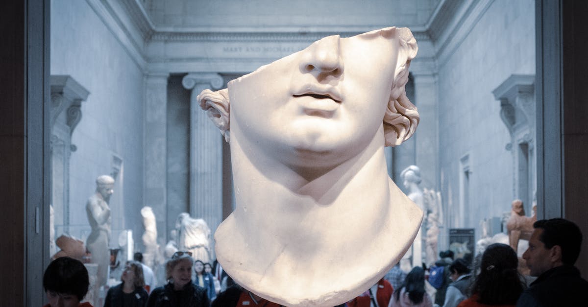 My current Greek Schengen visa - White Head Bust in Museum