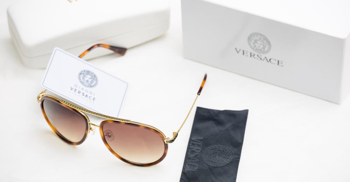 My name is printed twice in my Schengen visa - Card with Versace Logo Print and Framed Sunglasses